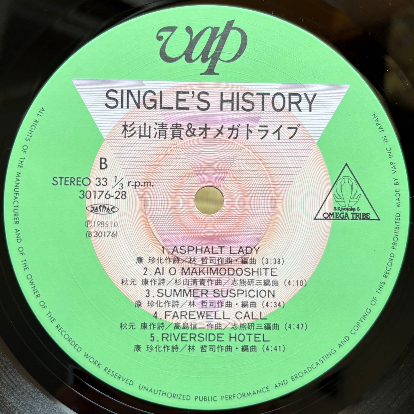 S. Kiyotaka & Omega Tribe / Single's History