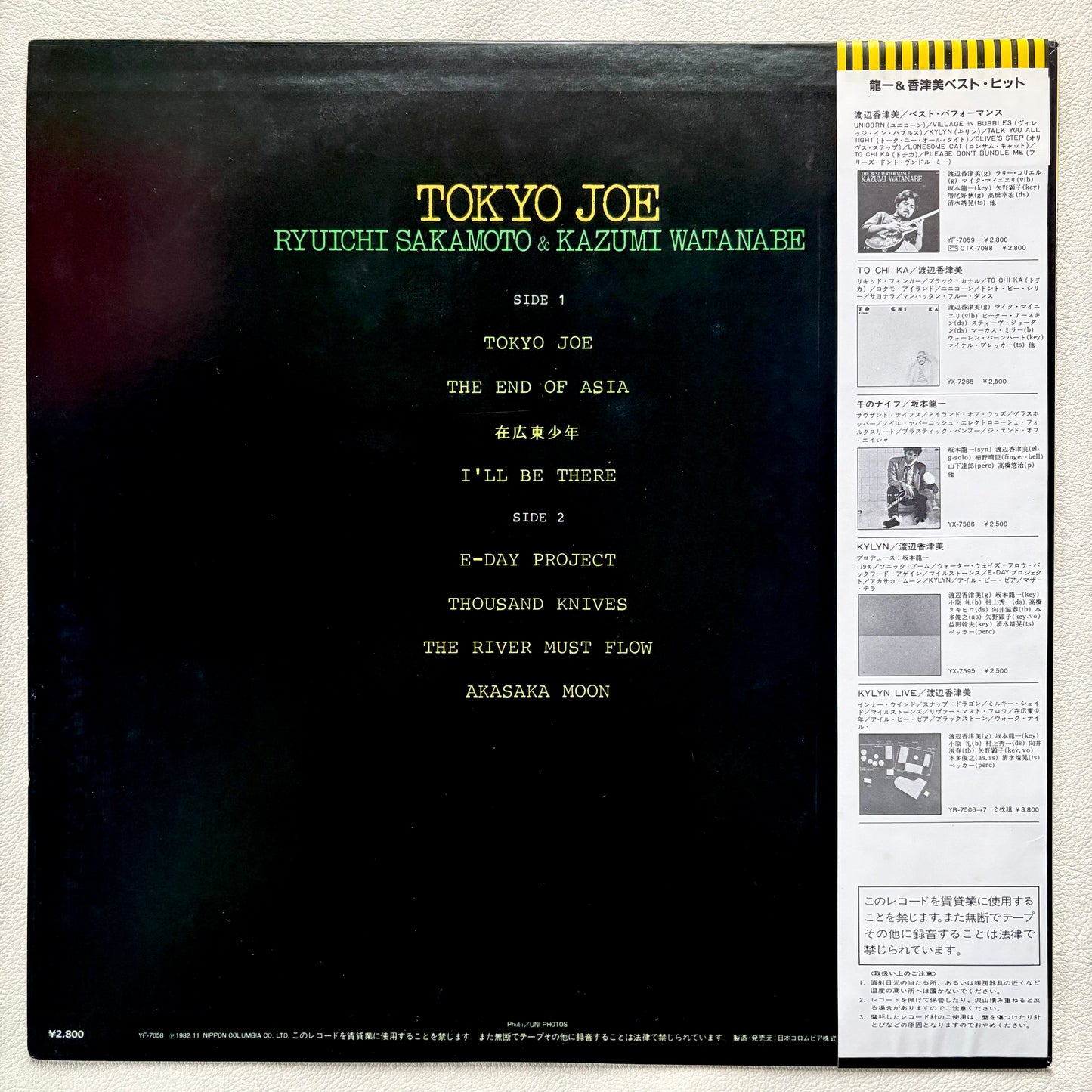 Ryuichi Sakamoto & Kazumi Watanabe – Tokyo Joe