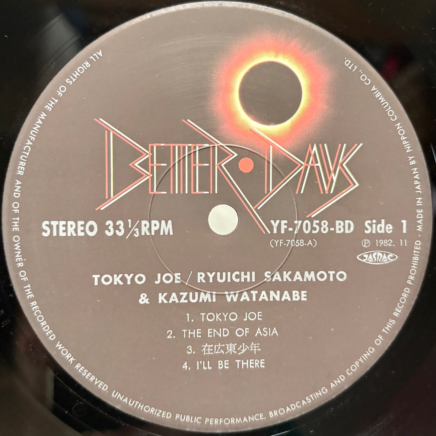 Ryuichi Sakamoto & Kazumi Watanabe – Tokyo Joe
