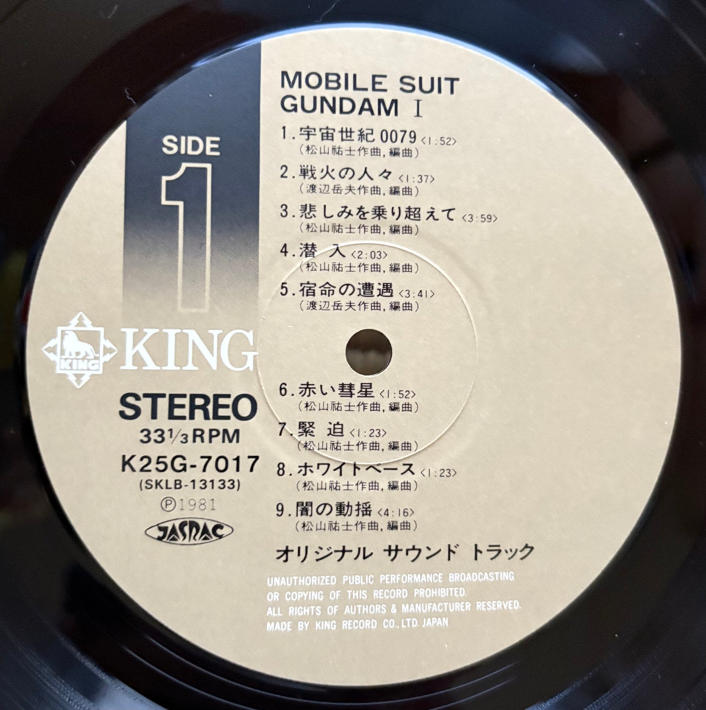 Takeo Watanabe, Yuji Matsuyama / Mobile Suit Gundam I – BGM Collection Vol. 1