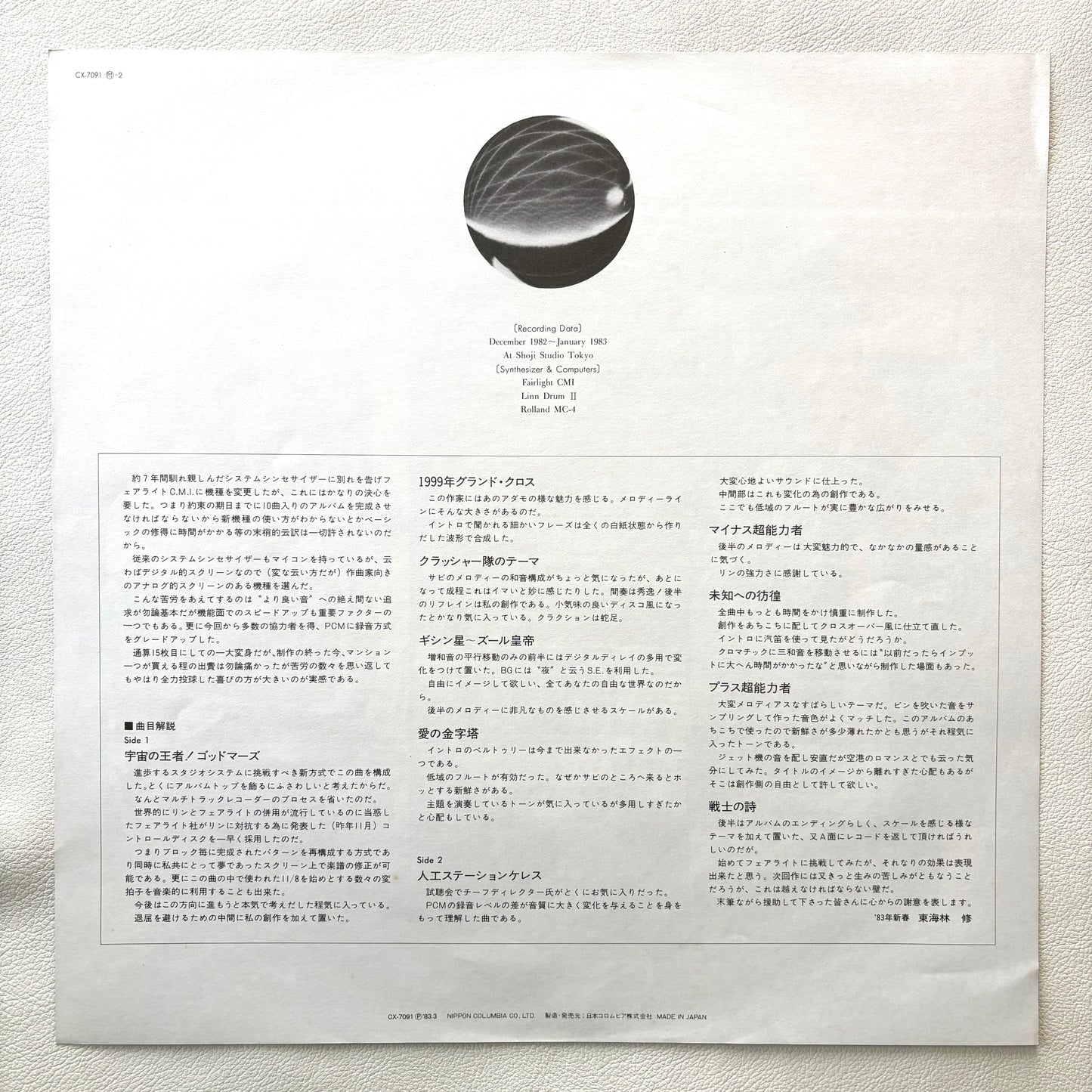 Osamu Shoji / The Galaxy – God Mars: Synthesizer Fantasy