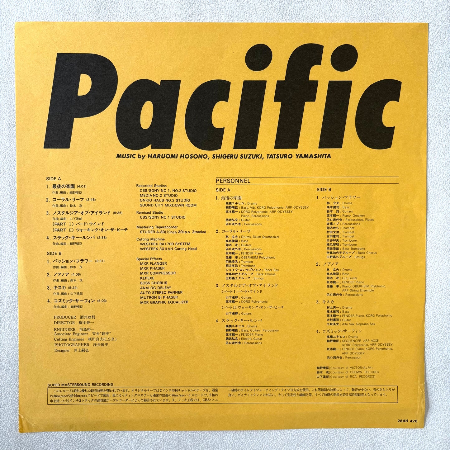 Haruomi Hosono, Shigeru Suzuki & Tatsuro Yamashita / Pacific
