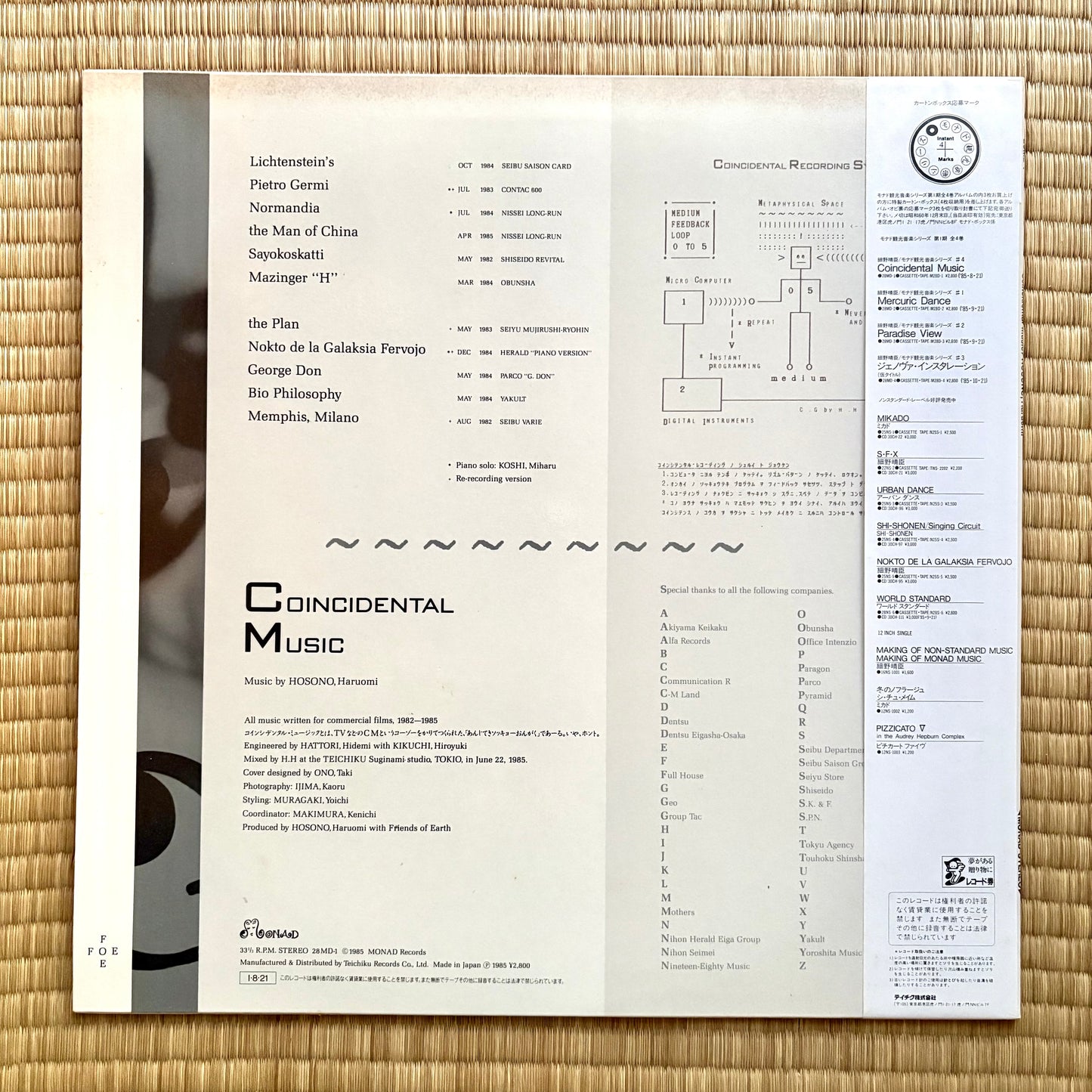 Haruomi Hosono – Coincidental Music