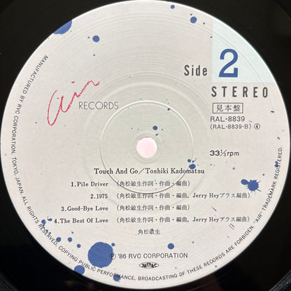 Toshiki Kadomatsu - Touch And Go (Promo Copy)