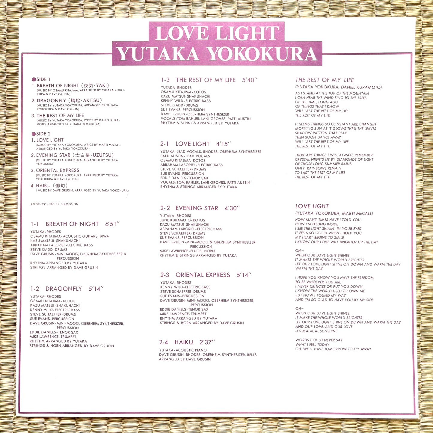 Yutaka Yokokura – Love Light
